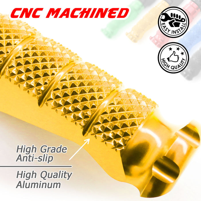 Fit Ducati Multistrada 1200 1000 RFIGHT 25mm Multi-step Front Gold Foot Pegs - MC Motoparts