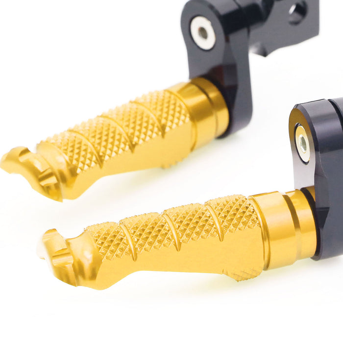Fit Ducati Multistrada 1200 1000 RFIGHT 25mm Multi-step Front Gold Foot Pegs - MC Motoparts