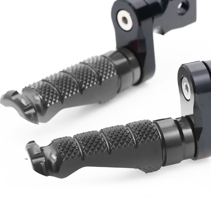 Fit Ducati Multistrada 1200 1000 RFIGHT 25mm Multi-step Front Black Foot Pegs - MC Motoparts