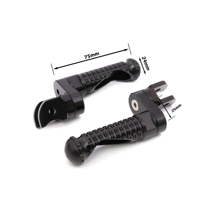 Fit Harley Davidson Softail 25mm Extension Front Foot Pegs | BLACK SHADOW - MC Motoparts