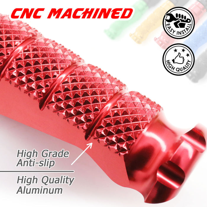 Fits Harley Davidson Softail Dyna RFIGHT Front Red Foot Pegs - MC Motoparts