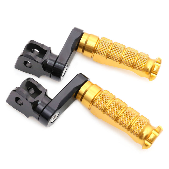 MC Motoparts 40mm extension foot pegs for Honda VFR800, VFR1200F, NC750X, adjustable front motorcycle foot pegs.