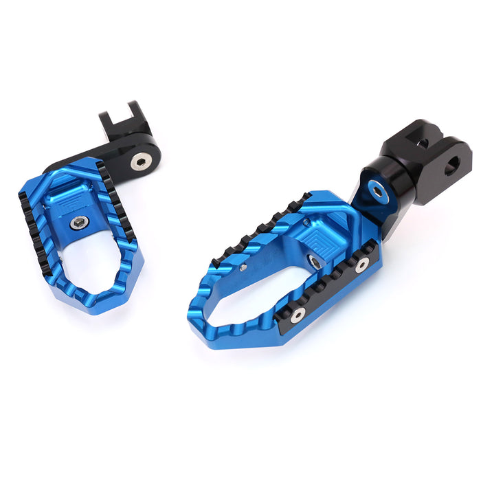 MC Motoparts touring 40mm extension foot pegs for Moto Guzzi V9, V7, V100 VTRC with wide, adjustable design for rider comfort