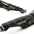 Fit MV Agusta Dragster 800 RR Engraved Logo R-FIGHT Front Black Foot Pegs - MC Motoparts