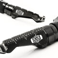 Fit Yamaha XSR 700 900 16-19 Engraved Logo R-FIGHT Front Black Foot Pegs - MC Motoparts