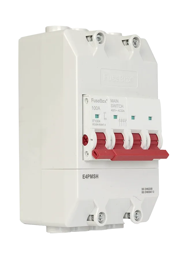 Fusebox E4PMSH ENCLOSED 4P 100A MAIN SWITCH