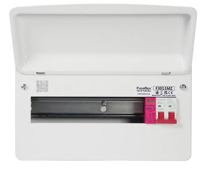 Fusebox F3011MZ 11-way Consumer Unit with 100A Isolator + T2 SPD (Replacement of F2010MX)
