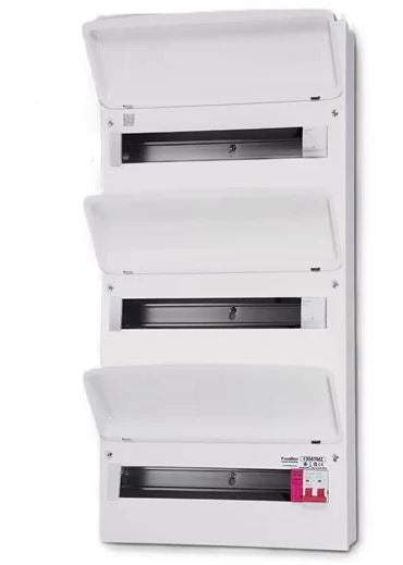 Fusebox F3047MZ 47 Way (15/16/16) Consumer Unit w/ 100A Main Switch & T2 SPD (Triple Bank) (Replaces F2044MX)