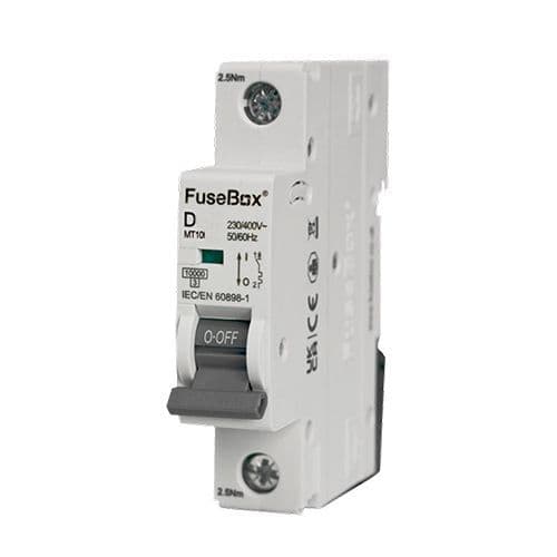 Fusebox MT10D201  MCB, Single Pole 20A 10kA,Curve D for 3 Phase