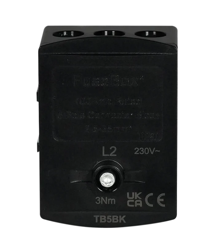 Fusebox TB5BK BLACK 100A TERMINAL BLOCK 5P IP20