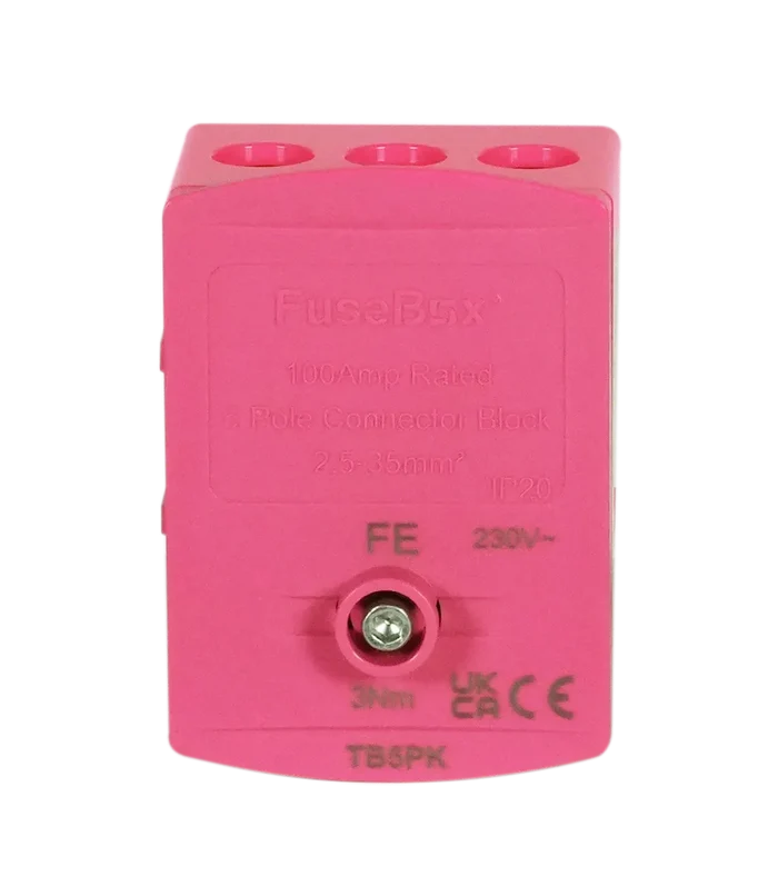 Fusebox TB5PK PINK 100A TERMINAL BLOCK 5P IP20