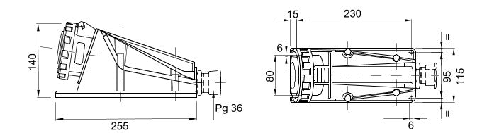 Gewiss GW63522 90°, 63A, 2P+E Angled Surface Mounting Socket 6H Outlet 200-250V
