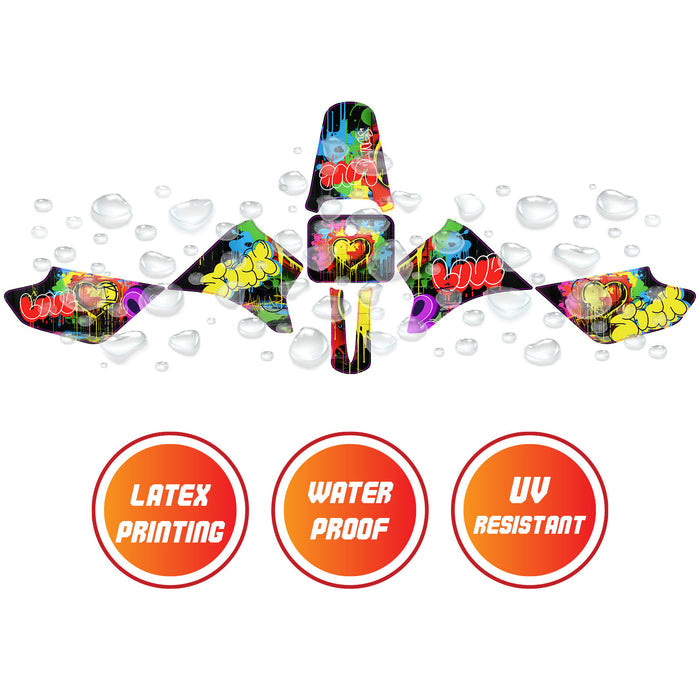 Graphic Kit Decals Fairing Sticker Custom Number For Razor MX350 MX400 - L006 Street Graffiti - MC Motoparts