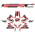 Graphic Kit Decals Fairing Sticker Custom Number For Razor MX350 MX400 (2021 or beyond) - LH020 Red Black Stripe - MC Motoparts