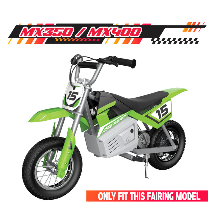 Graphic Kit Decals Fairing Sticker Custom Number For Razor MX350 MX400 (2021 or beyond) - LH021 Orange Black Stripe - MC Motoparts
