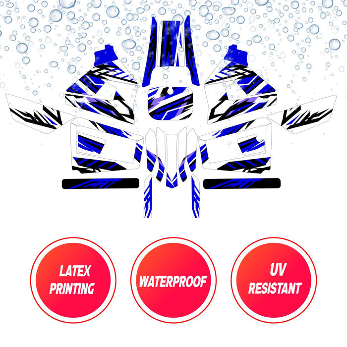 Graphic Kit Decals Fairing Sticker Custom Number For Razor MX350 MX400 (2021 or beyond) - LH018 Blue Purple Stripe - MC Motoparts