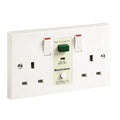 Greenbrook M22SW RCD SafetySure Twin Switched Socket White
