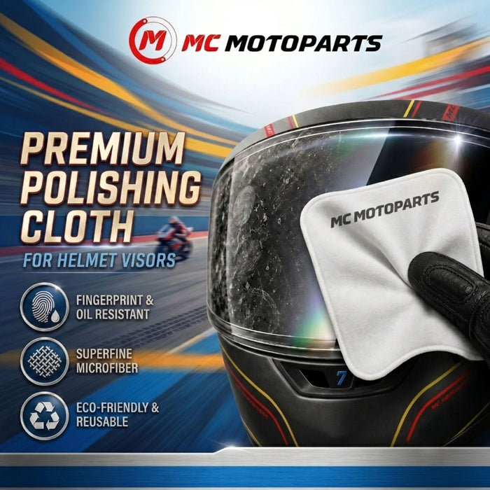 [Helmet Visor Cleaning Cloth] Premium Microfiber Polishing Cloth, Lint-Free (5 Pcs)