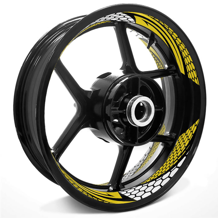Honeycomb Hexagon Pattern Inner Rim Decal Sticker Tape For 17 inch Black Rim - MC Motoparts