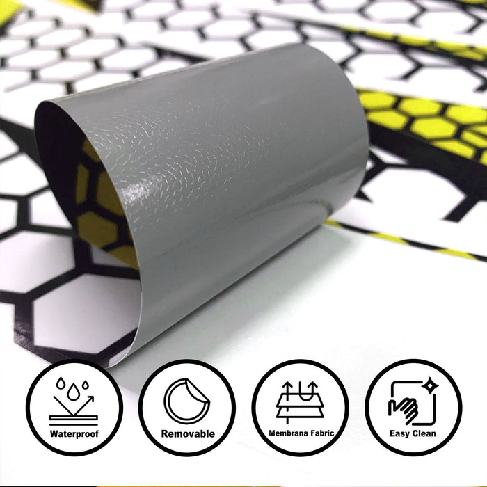 Honeycomb Hexagon Pattern Inner Rim Decal Sticker Tape For 17 inch Black Rim - MC Motoparts