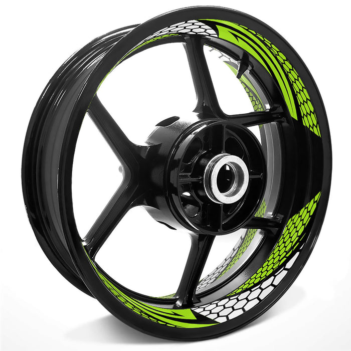 Honeycomb Hexagon Pattern Inner Rim Decal Sticker Tape For 17 inch Black Rim - MC Motoparts