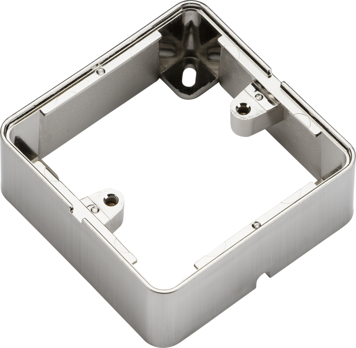 Knightsbridge MLA 1GSBBC 1G Surface Box - Brushed Chrome effect