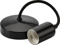 Knightsbridge MLA 8270MB 6" E27 Contemporary Pendant Set - Matt Black