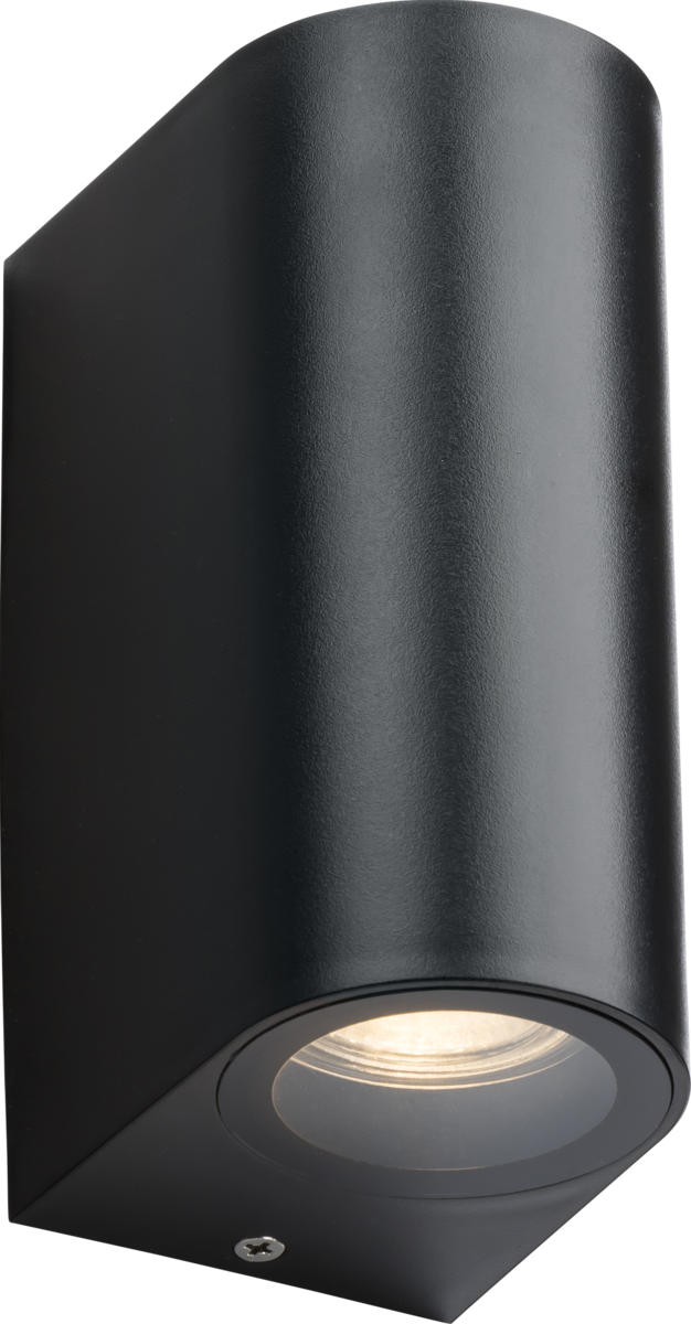 Knightsbridge MLA ALC2BK ALANA - 230V IP65 GU10 Polycarbonate Up/Down Wall light - Black