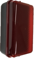 Knightsbridge MLA AMLEDR 230V IP54 5W LED Security Amenity Bulkhead Black Base with Red Diffuser
