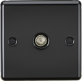 Knightsbridge MLA CL010MB TV Outlet (non-isolated) - Rounded Edge Matt Black