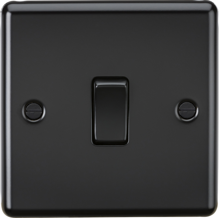 Knightsbridge MLA CL12MBB 10AX 1G Intermediate Switch - Rounded Edge Matt Black