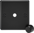 Knightsbridge MLA CL1DIMMBB 1G Dimmer Plate with Matching Metal Dimmer Cap - Matt Black