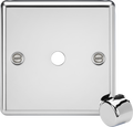 Knightsbridge MLA CL1DIMPC 1G Dimmer Plate with Matching Metal Dimmer Cap - Polished Chrome