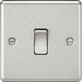 Knightsbridge MLA  CL1DPBC 10AX 1G DP Switch - Brushed Chrome