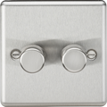 Knightsbridge MLA CL2192BC 2G 2-way 10-200W (5-150W LED) Intelligent dimmer - Brushed Chrome