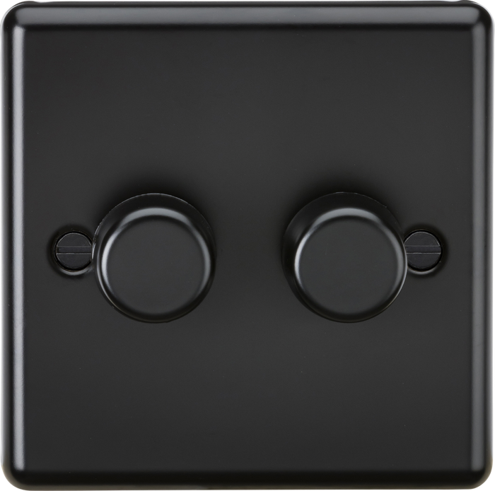 Knightsbridge MLA CL2192MBB 2G 2 way 10-200W (5-150W LED) Intelligent Dimmer - Matt Black