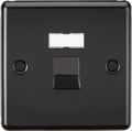 Knightsbridge MLA CL45MB RJ45 Network Outlet - Rounded Edge Matt Black