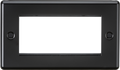 Knightsbridge MLA CL4GMB 4G Modular Faceplate - Rounded Edge Matt Black