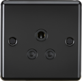 Knightsbridge MLA CL5AMB 5A Unswitched Socket - Rounded Edge Matt Black