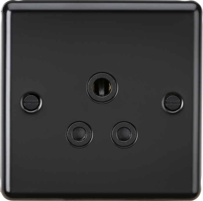 Knightsbridge MLA CL5AMB 5A Unswitched Socket - Rounded Edge Matt Black