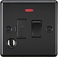 Knightsbridge MLA CL63FMBB 13A Switched Fused Spur Unit with Neon & Flex Outlet - Matt Black