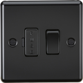 Knightsbridge MLA CL63MB 13A Switched Fused Spur Unit - Rounded Edge Matt Black