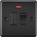 Knightsbridge MLA CL63NMBB 13A Switched Fused Spur Unit with Neon - Rounded Edge Matt Black
