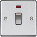 Knightsbridge MLA CL81MNBC 45A DP Switch with Neon (1G size) - Brushed Chrome