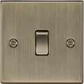 Knightsbridge MLA  CS1DPAB 10AX 1G DP Switch - Antique Brass