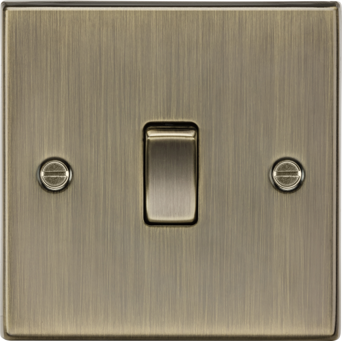 Knightsbridge MLA  CS1DPAB 10AX 1G DP Switch - Antique Brass