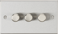 Knightsbridge MLA CS2193BC 3G 2-way 10-200W (5-150W LED) Intelligent dimmer - Brushed Chrome