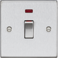 Knightsbridge MLA CS81MNBC 45A DP switch with neon (1G size) - Brushed Chrome