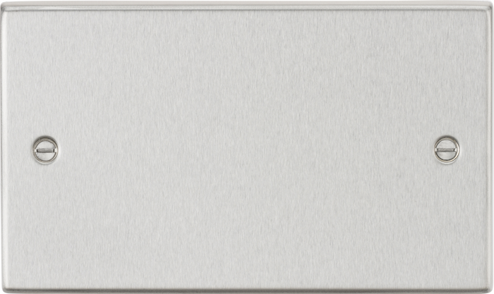 Knightsbridge MLA CS86BC 2G Blanking Plate - Square Edge Brushed Chrome