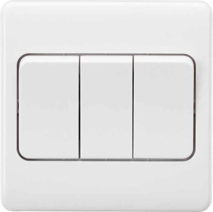 Knightsbridge MLA  CU4W 10AX 3G 2-way Wide Rocker Switch